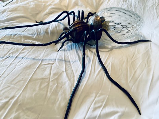 Mid-Century Italian Modern Metal and Glass Spider Wall Lamp, 1950s-PYR-1823811