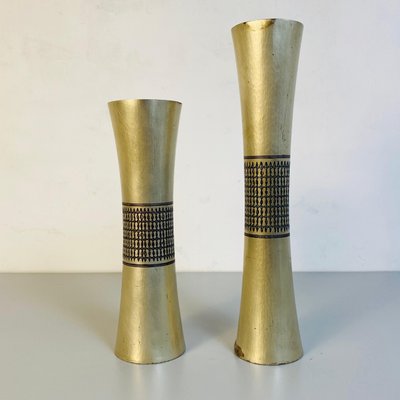 Mid-Century Italian Modern Metal Centerpieces, 1970s, Set of 3-GDD-1120733