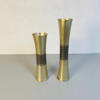 Mid-Century Italian Modern Metal Centerpieces, 1970s, Set of 3-GDD-1120733