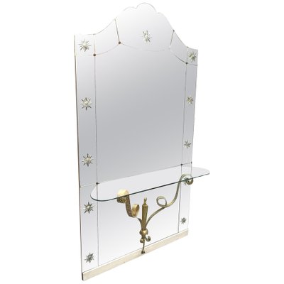 Mid-Century Italian Modern Mirror with Console by Pier Luigi Colli for Cristal Arte, Set of 2-JDR-1125573