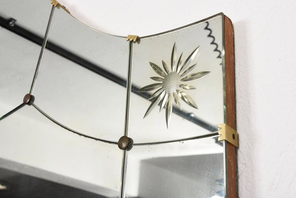 Mid-Century Italian Modern Mirror with Console by Pier Luigi Colli for Cristal Arte, Set of 2-JDR-1125573