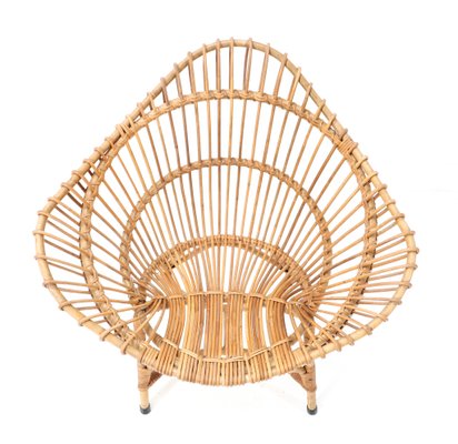 Mid-Century Italian Modern Rattan Armchair, 1960s-MY-1432087