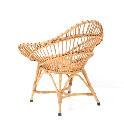 Mid-Century Italian Modern Rattan Armchair, 1960s-MY-1432087