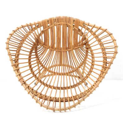 Mid-Century Italian Modern Rattan Armchair, 1960s-MY-1432087