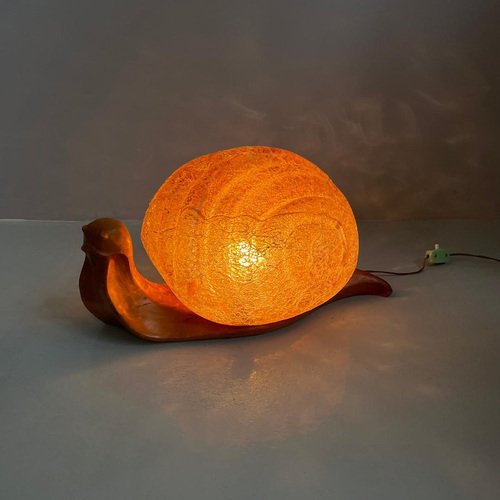 Mid-Century Italian Modern Snail Table Lamp by Marzio Cecchi, 1960s