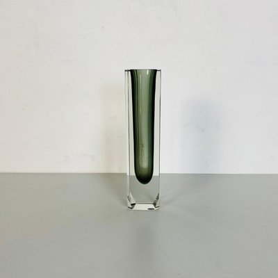 Mid-Century Italian Modern Sommersi Series Grey Murano Glass Vase, 1960s-GDD-1190623