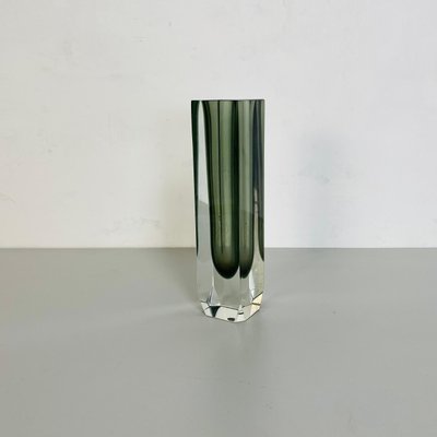 Mid-Century Italian Modern Sommersi Series Grey Murano Glass Vase, 1960s-GDD-1190623