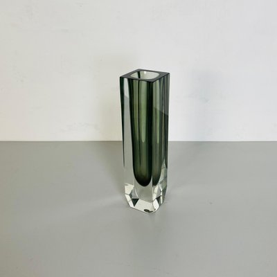 Mid-Century Italian Modern Sommersi Series Grey Murano Glass Vase, 1960s-GDD-1190623