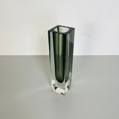 Mid-Century Italian Modern Sommersi Series Grey Murano Glass Vase, 1960s-GDD-1190623