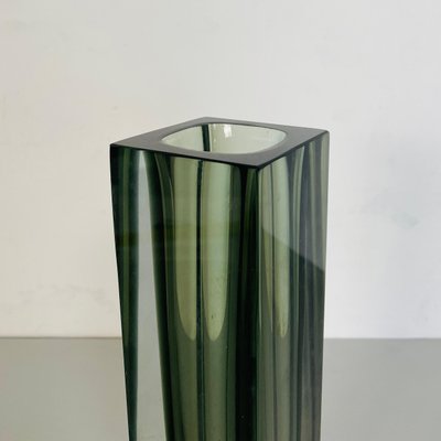 Mid-Century Italian Modern Sommersi Series Grey Murano Glass Vase, 1960s-GDD-1190623