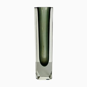 Mid-Century Italian Modern Sommersi Series Grey Murano Glass Vase, 1960s-GDD-1190623