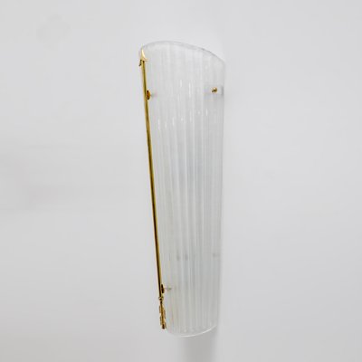 Mid-Century Italian Modern Style Murano Glass and Brass Sconces, 1990, Set of 2-FER-2031385