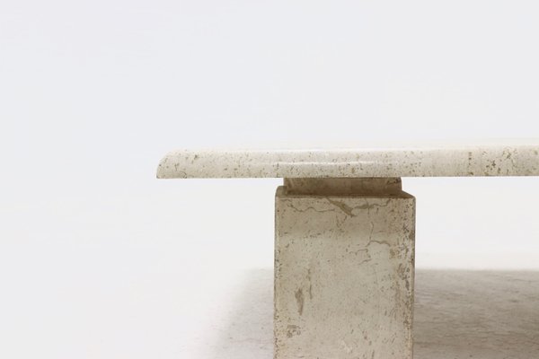 Mid-Century Italian Modern Travertine Coffee Table, 1970s-VV-1720707