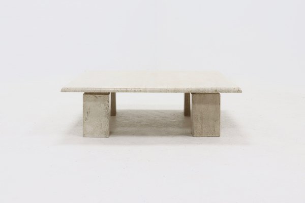 Mid-Century Italian Modern Travertine Coffee Table, 1970s-VV-1720707