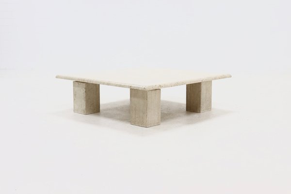 Mid-Century Italian Modern Travertine Coffee Table, 1970s-VV-1720707