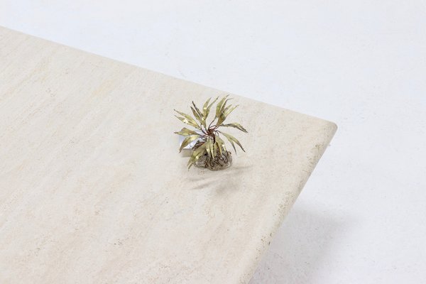 Mid-Century Italian Modern Travertine Coffee Table, 1970s-VV-1720707