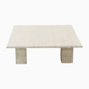 Mid-Century Italian Modern Travertine Coffee Table, 1970s-VV-1720707