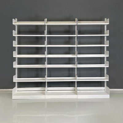 Mid-Century Italian Modern White Congresso Bookcase attributed to Lips Vago, 1960s-GDD-1749327