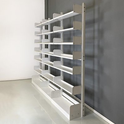 Mid-Century Italian Modern White Congresso Bookcase attributed to Lips Vago, 1960s-GDD-1749327