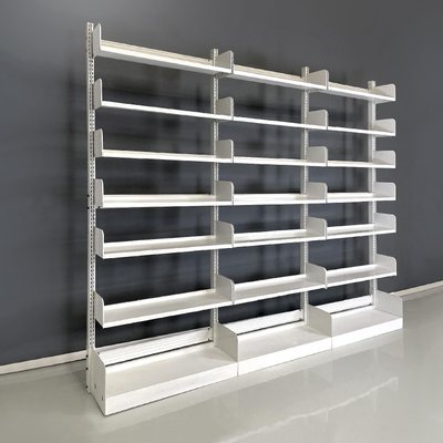 Mid-Century Italian Modern White Congresso Bookcase attributed to Lips Vago, 1960s-GDD-1749327