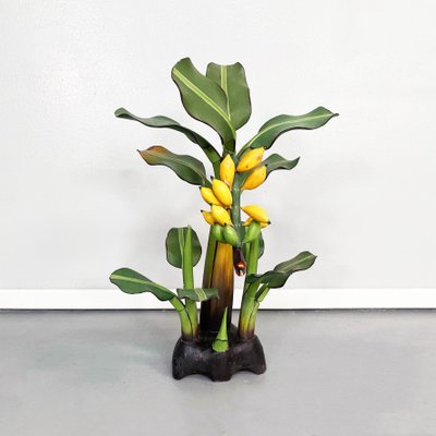 Mid-Century Italian Modern Wooden Sculpture of a Banana Plant, 1950s-GDD-1308846