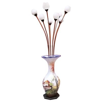 Mid-Century Italian Multi-Lights Ceramic Floor Lamp in the Style of Stilnovo, 1960s-GDD-1096717