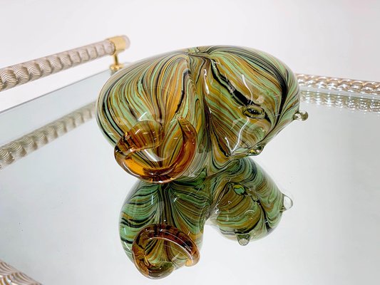 Mid-Century Italian Multicolored Murano Glass Cat Sculpture, 1970s-JDR-1125968