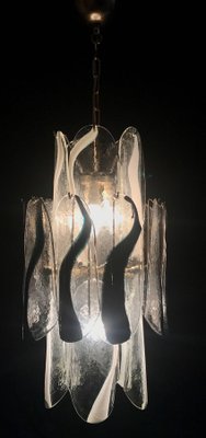 Mid-Century Italian Murano Bicolored Petal Chandelier from Mazzega-MBH-1032148