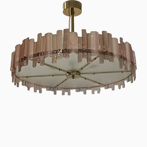 Mid-Century Italian Murano Glass and Brass Chandelier, 2000s-UH-1756783