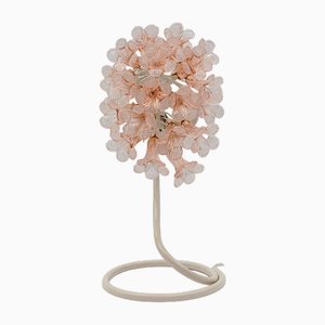 Mid-Century Italian Murano Glass Flower Table Lamp, 1960s-KQB-1737094