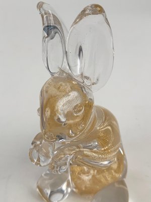 Mid-Century Italian Murano Glass Rabbit Sculpture from Seguso, 1960s-JDR-1125976