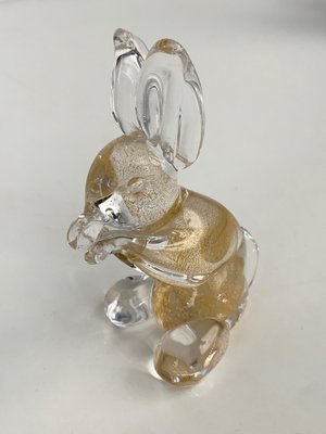 Mid-Century Italian Murano Glass Rabbit Sculpture from Seguso, 1960s-JDR-1125976