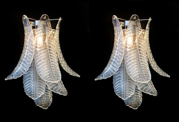 Mid-Century Italian Murano Glass Sconces, 1990s, Set of 2-OVO-1823331