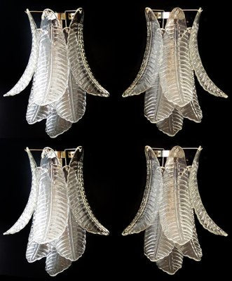 Mid-Century Italian Murano Glass Sconces, 1990s, Set of 2-OVO-1823331