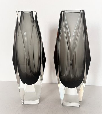 Mid-Century Italian Murano Glass Vases by Flavio Poli, 1970s, Set of 2-VNE-1361315