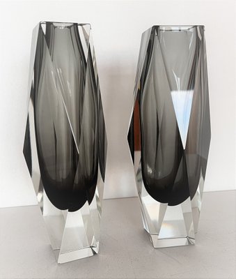 Mid-Century Italian Murano Glass Vases by Flavio Poli, 1970s, Set of 2-VNE-1361315