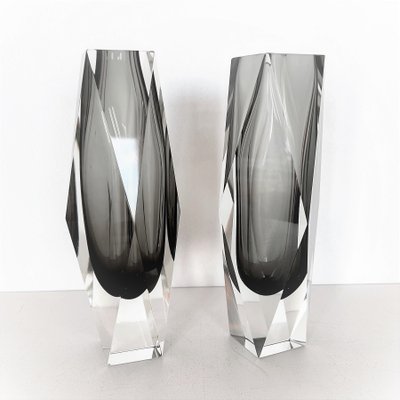 Mid-Century Italian Murano Glass Vases by Flavio Poli, 1970s, Set of 2-VNE-1361315