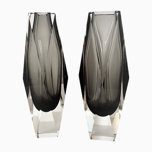 Mid-Century Italian Murano Glass Vases by Flavio Poli, 1970s, Set of 2-VNE-1361315