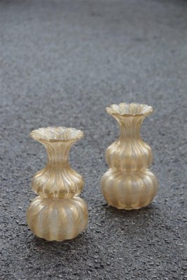 Mid-Century Italian Murano Glass Vases from Barovier & Toso, 1950s, Set of 2-EH-540975