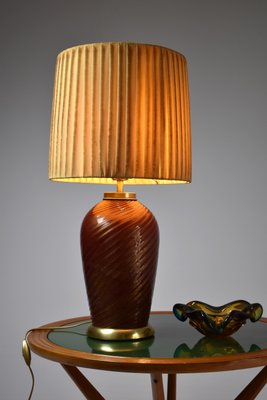 Mid-Century Italian Murano Table Lamp by Tommaso Barbi, 1970s-GXL-1281314