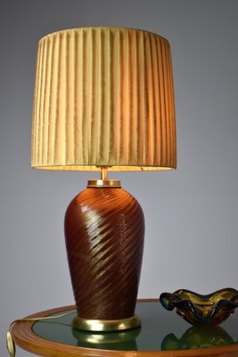 Mid-Century Italian Murano Table Lamp by Tommaso Barbi, 1970s-GXL-1281314