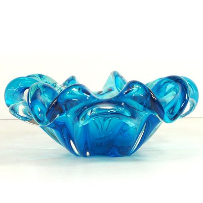 Mid-Century Italian Murano Venetian Blown Glass Bowl Ashtray, 1960s-GIW-1812892