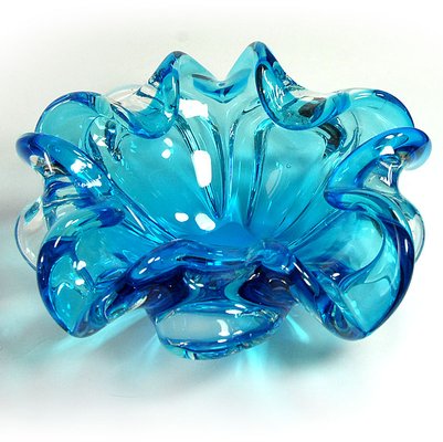 Mid-Century Italian Murano Venetian Blown Glass Bowl Ashtray, 1960s-GIW-1812892