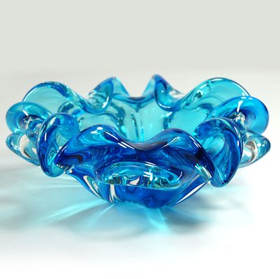 Mid-Century Italian Murano Venetian Blown Glass Bowl Ashtray, 1960s-GIW-1812892