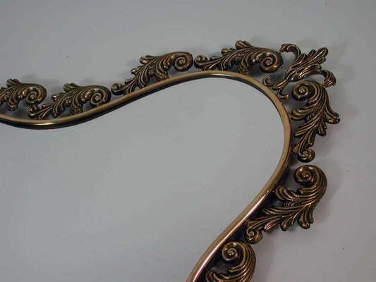 Mid-Century Italian Neoclassical Bronze Wall Mirror, 1950s-OE-897866