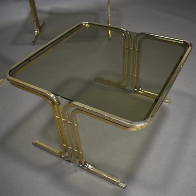 Mid-Century Italian Nesting Tables, 1970s, Set of 3-TE-573666