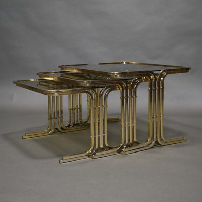 Mid-Century Italian Nesting Tables, 1970s, Set of 3-TE-573666