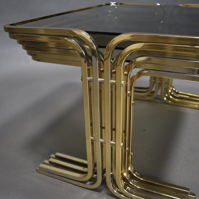 Mid-Century Italian Nesting Tables, 1970s, Set of 3-TE-573666