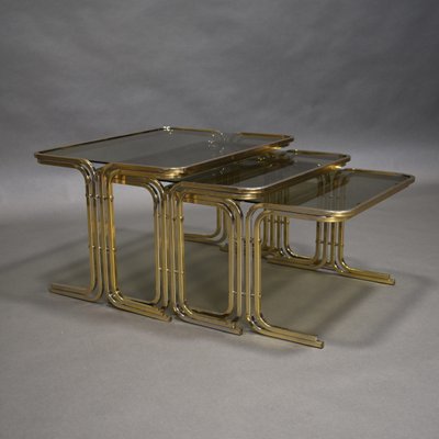 Mid-Century Italian Nesting Tables, 1970s, Set of 3-TE-573666