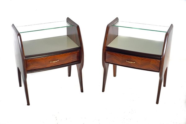 Mid-Century Italian Nightstands in the style of Vittorio Dassi, Set of 2-FO-1332928